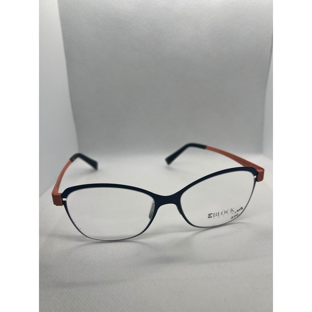 Eblock Eyeglasses Cat Eye Frames Designer‎ Glasses Orange Black 54-16-145